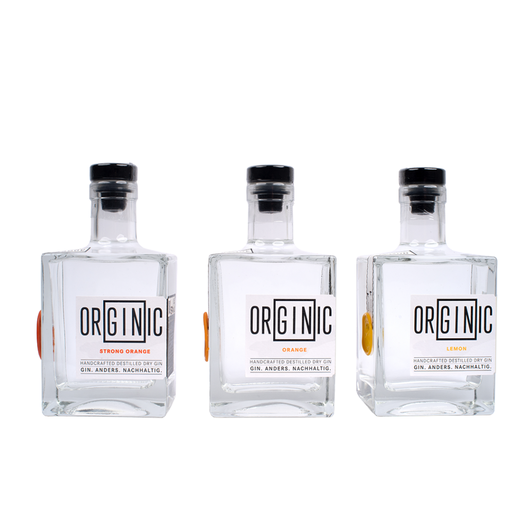 Orginic Dry Gin 100% Bundle: Strong Orange, Orange, Lemon