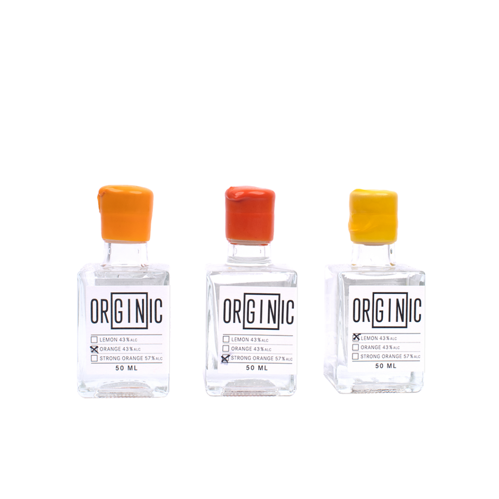 Orginic Dry Gin Miniatur Bundle: Orange, Strong Orange, Lemon